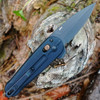 Benchmade Lowden 491BK-02 CPM-S90V Cerakote black spear point — 2.79 in, 0.09 in thin, 59-61 HRC, plain edge, symmetric geometry