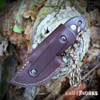 Muela Mouse-7M 02MU208 in brown leather sheath — snug fit, 4.80 oz, compact 14C28N hunting bushcraft knife, Muela Spain