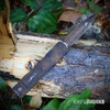 Microtech Dirac Delta 227-1PLOBS M390MK Plain Double-Edged Blade Open Detail View