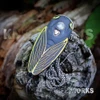 Rike Cicada-DG Dark Gray Titanium Integral Handle Detail View