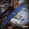 Pro-Tech TR-4 T4106FMM automatic knife with black DLC MagnaMax drop point blade and black feather-textured aluminum handle