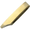 The Brass Guard (BL011G) shown as a 1.63-inch solid brass component, machined for use in custom fixed blade knife builds.