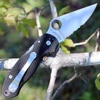 Spyderco Para 3 C223GPS with tumble-finished CPM S45VN CombinationEdge blade and black G-10 handle
