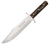 Linder Bowie, 9 3/4" 440 Stainless Bowie Blade, w/ Brown Leather Belt Sheath