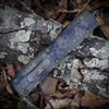 Microtech Dirac Delta OTF 227-13 APBNHXCS — Badlands Hex Camo aluminum handle, Bronzed Apocalyptic M390 double edge blade