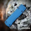 Hogue Micro Counterstrike - 1.95" CPM-MagnaCut Stone Tumbled Double Edge OTF Slate Blue Polymer Cover