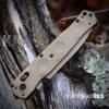 Benchmade Mini SOCP Textured Desert Tan Sand G-10 Handle Detail View