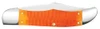 Case Folding Hunter 38073 open, 4-inch 1095 clip point blade, Persimmon Orange Gator Jig bone handle, CASE bowtie shield
