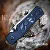 Hogue Saxum 24679 open, stone tumbled CPM MagnaCut drop point blade, black aluminum handle with black G-Mascus G10 insert