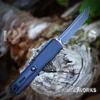 Microtech Ultratech Gen III ZBP 1123-1T double action OTF, blade deployed, black M390MK tanto blade, black aluminum handle