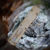 Microtech Dirac D/E 225-1DUCS double action OTF, blade deployed, Sand Dune Camo dagger blade and aluminum handle