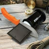 AccuSharp 2-Stone Rolling Knife Sharpener 138C in black with detachable magnetic angle knife holder