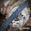 Buck Range Ops Elite 0797BKS with black Cerakote CPM MagnaCut plain edge blade and black aluminum handle, open view