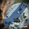 Buck Range Ops Pro 0797BLS1 with gray Cerakote 154CM plain edge blade and blue GFN handle