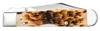 Case Cheetah Cub 10812 with mirror-polished Tru-Sharp clip blade, swing guard, and Peach Seed jigged Amber Bone handle