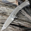 Brous Blades Dynamic 3.5 in. Stonewash D2 Steel Blade, Titanium Handle Framelock Folder