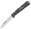 Mercator Black Cat Lockback, Carbon Steel Blade w/Black Metal Handles