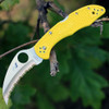 Spyderco Tasman Salt 2 FRN Yellow (C106SYL2) 4.25" Serrated Blade w/Yellow Handle