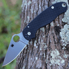 Spyderco Para 3 G-10 black handle C223GP open profile
