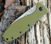 ESEE Zancudo Folding Knife (BRKR2OD)- 2.94" Stonewashed D2 Drop Point Blade, OD Green Polymer Handle