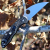 Spyderco C11FPWCBK Delica 4 Wharncliffe, 2.87" VG-10 Plain Satin Plain Blade, Black FRN Handle