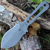 TOPS Knives FIEL01, 3.0" 1095 Carbon Steel Double Edge Neck Knife, Skeletonized Handle