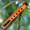 Lion Steel SR-11 Aluminium Orange SR11AOS, 3.70" Sleipner Plain Blade