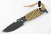 DPx H.E.S.T II Assault Fixed Blade, Niolox Steel, Desert Tan Paracord Wrap Handle, Black G-10 Scales Included