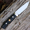 Fallkniven F1L3Gmm Next Generation (FNF1L3GBM) 4.05" 3G Steel Drop Point PLain Blade, Black Micarta Handle
