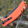 Kershaw Barricade Assisted Opening Knife (8650)- 3.50" Black 8Cr13MoV Drop Point Blade, Orange GFN Handle