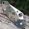Spyderco Para 3 C223GPCMO with tumble-finished CPM S45VN plain edge blade and digital camo G-10 handle,