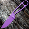 ESEE-Izula Fixed Blade Knife (IZULA-PURP-BLK) 2.875" Purple 1095 Drop Point Blade, Purple Skeletonized Handle