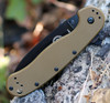 ESEE Avispa Folding Knife (BRK1302CBB)- 3.50" Black D2 Drop Point Blade, Coyote Brown Polymer Handle