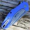 Kershaw Natrix Assisted Opening Knife (7007BLU)- 3.25" Stonewashed 8Cr13MoV Drop Point Blade, Blue G-10 Handle