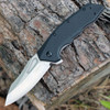 Kershaw Flitch Assisted Opening Knife (3930)- 3.25" Stonewashed 8Cr13MoV Drop Point Blade, Black GFN Handle