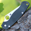 Spyderco C81GPLE2 Para Military 2 Left Handed, 3.42 in CPM S30V  Satin Plain Blade, Black G-10 Handle