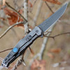 Ruike Beta Plus P108SB, 3.46" 14C28N Plain Blade, Black Stonewash Stainless Handle