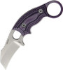 Hogue EX-F03 (HO35328) 2.25" 154CM Stonewashed Hawkbill Plain Blade, Purple G-Mascus G-10 Handle, Black Molded Plastic Sheath