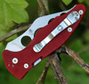 Spyderco Yojimbo 2 Trainer C85TR2, 3.125" CTS-BD1 Stonewash, Red G-10 Handle