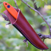 ESEE-Camp Lore CR2.5 Fixed Blade Knife (ESEE-CR2.5-OR)- 2.50" Tumbled Black 1095 Drop Point Blade, Orange G-10 Handle