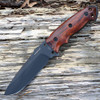 Hogue EX-F01 (HO35176) 5.5" A2 Tool Steel Black Drop Point Plain Blade, Cocobolo Wood Handle, Black Ballistic Nylon Sheath