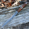 Damascus 1104 Dagger, 9.5" Damascus Plain Blade, Rosewood Handle