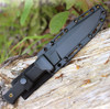 Cold Steel SRK (CS49LCK) 6" SK-5 Black Clip Point Plain Blade, Black Kray-Ex Handle, Black Secure-Ex Sheath