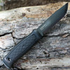 MoraKniv Garberg, 4.25" Carbon Steel Black Plain Blade, Black Multi-Mount Sheath