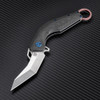 Artisan Cobra ATZ1811GRES, 3.15" S35VN Plain Blade, Rose Carbon Fiber Handle