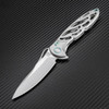 Artisan Dragonfly ATZ1801GGYS, 3.94" S35VN Plain Blade, Gray TC4 Titanium Handle