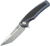 Bestech T1706A Predator, 3.6" CPM-S35VN Plain Blade, Purple Titanium Handle w/Carbon Fiber Inlay