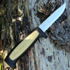 Morakniv 02208 Basic 511, 3.6" Carbon Plain Blade, Black/Tan Polymer Handle