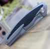 Bestech T1706B Predator, 3.6" CPM-S35VN Plain Blade, Gray Titanium Handle w/Carbon Fiber Inlay