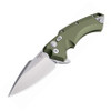 Hogue X5 Folder (HO34571) 3.5" CPM-154 Stonewashed Spear Point Plain Blade, OD Green Aluminum Handle, Black Nylon Zippered Storage Case